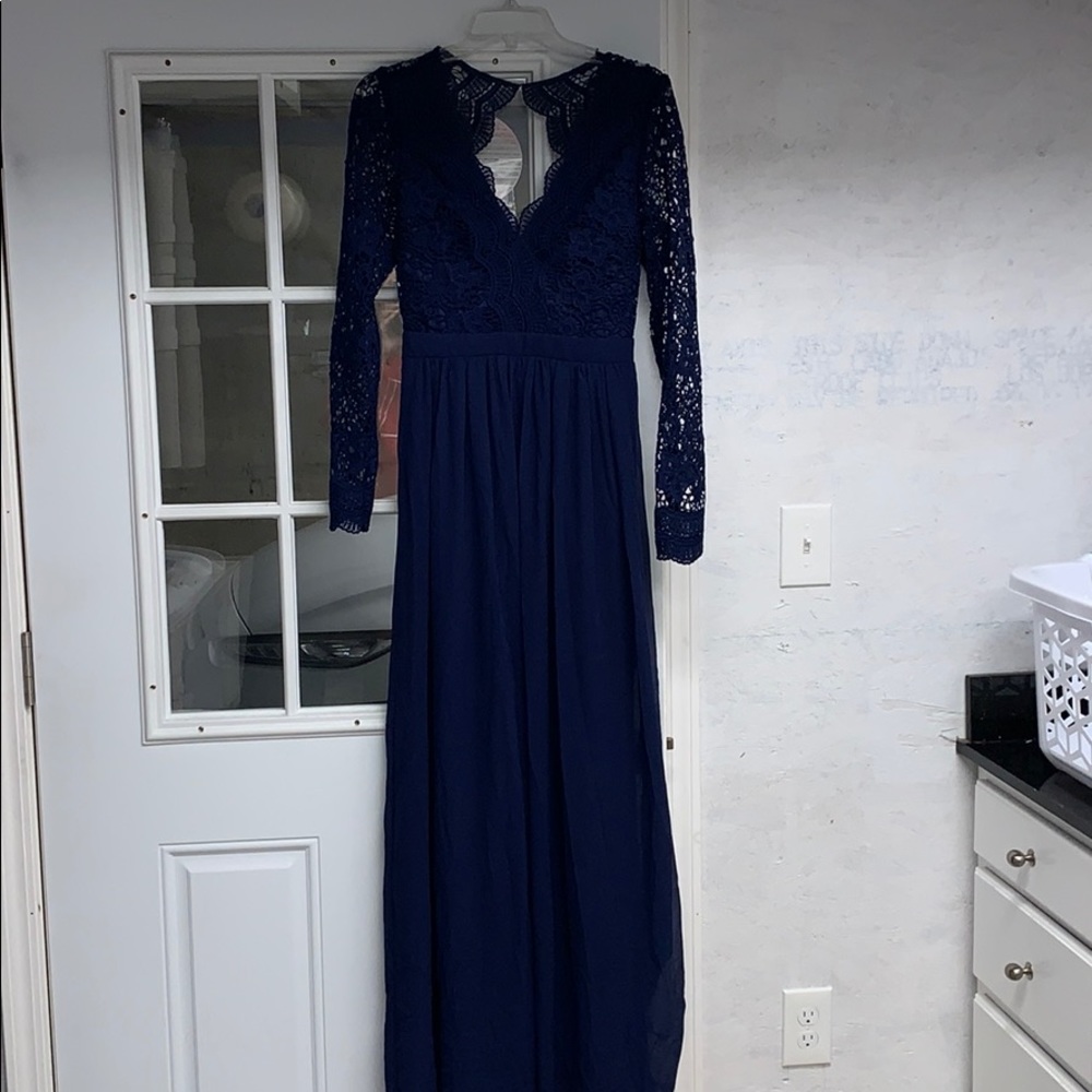 COPY - Navy blue Lulus maxi dress